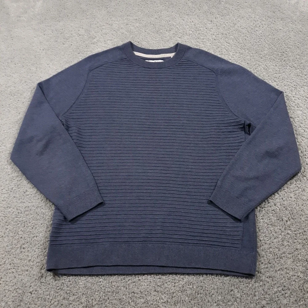 Tommy Bahama Sweater Pullover Mens Medium Crew Neck‎ Cotton Coolmax IslandZone